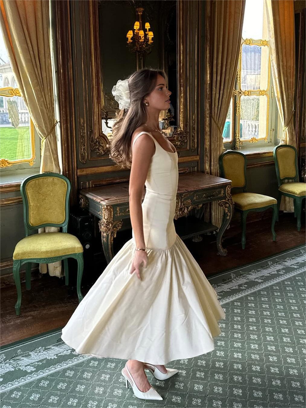 Elegantes Maxikleid mit Rüschen für Abendveranstaltungen