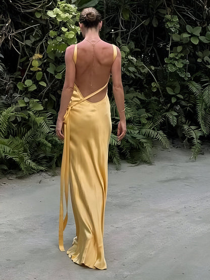Langkleid Asymmetrisch Ein Schulter Satin Abendkleid