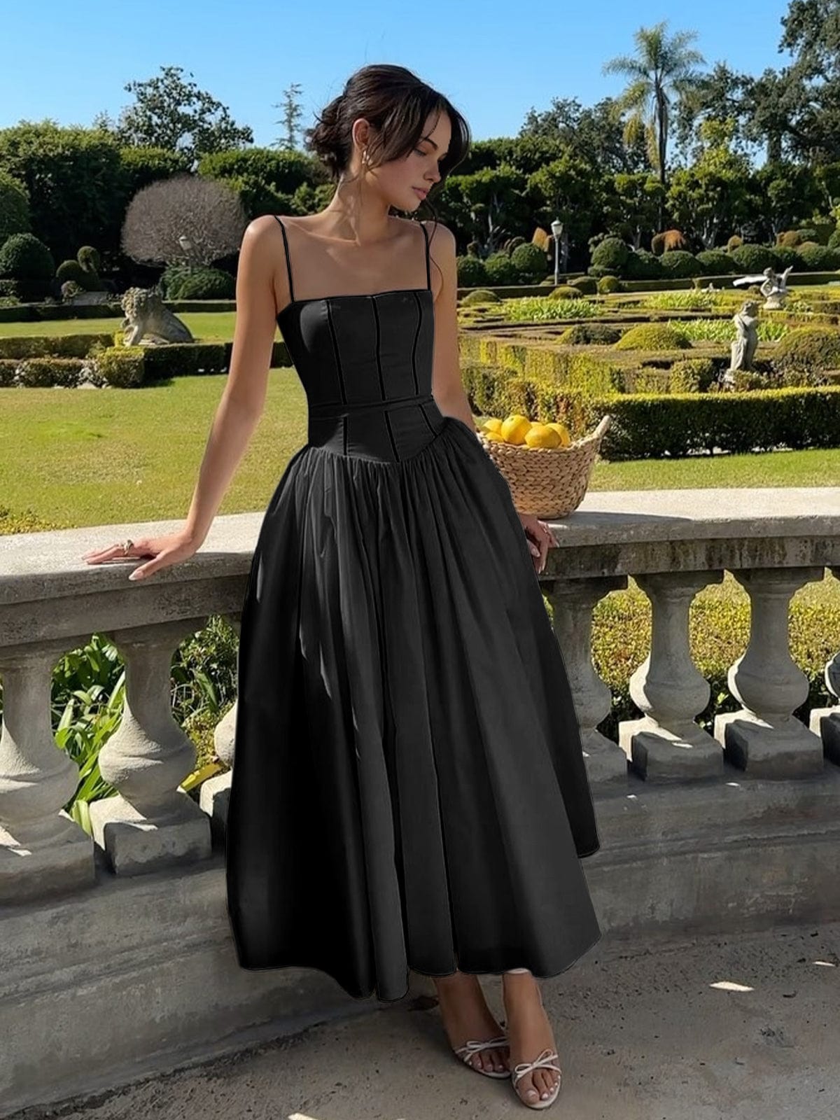 Damen Korsett Kleid Hochzeit Gast Mit Volants
