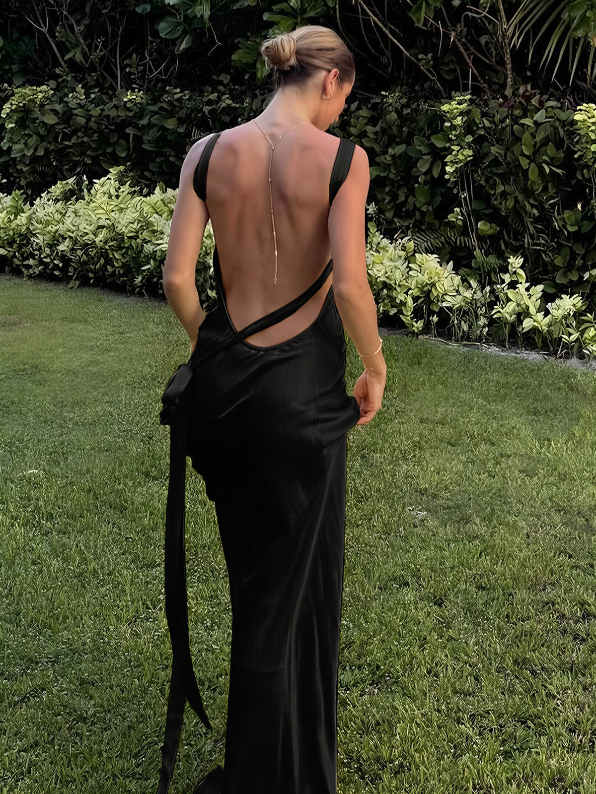 Langkleid Asymmetrisch Ein Schulter Satin Abendkleid