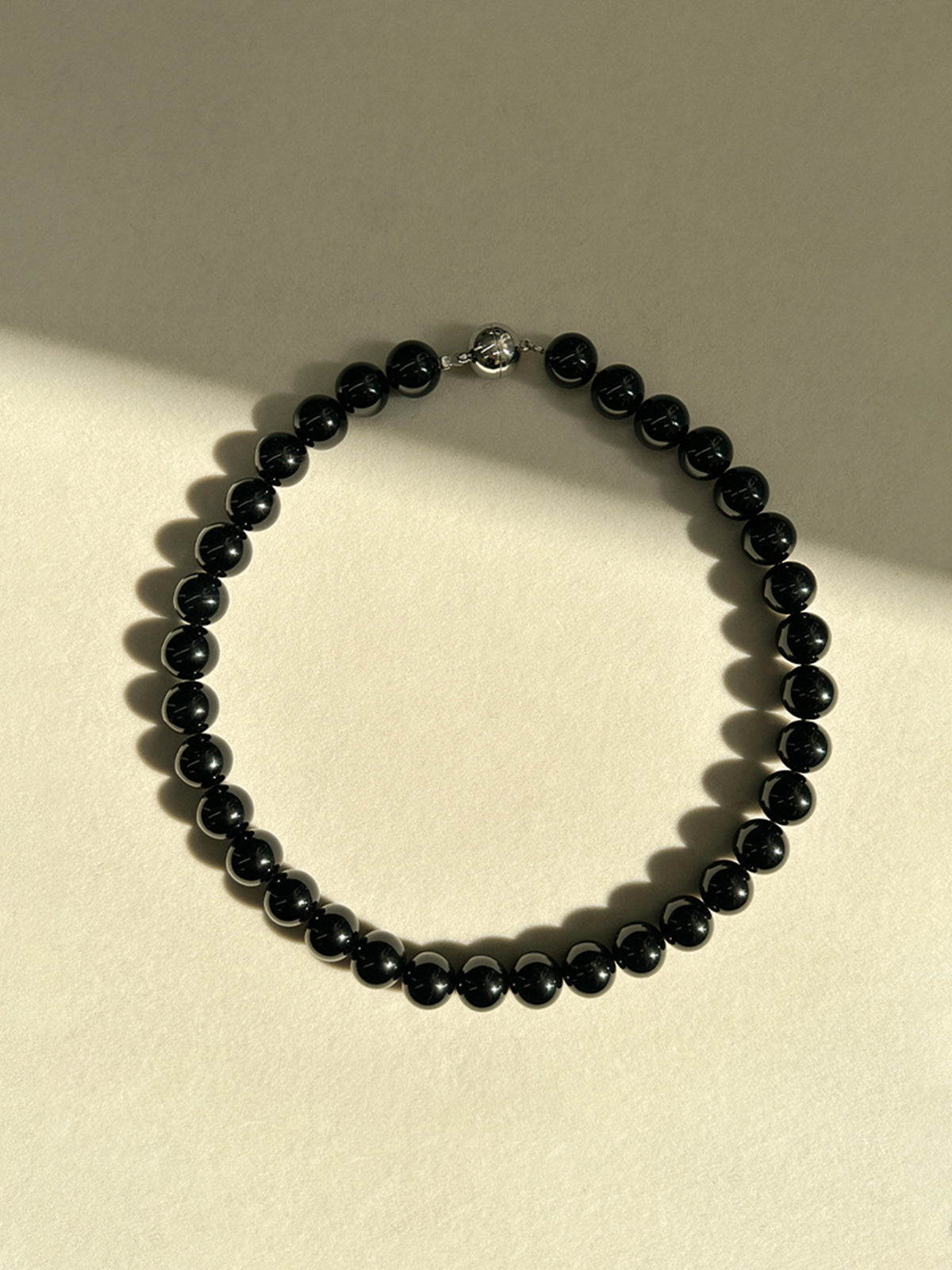 Schwarze Perlenkette Elegante Damen Schmuck