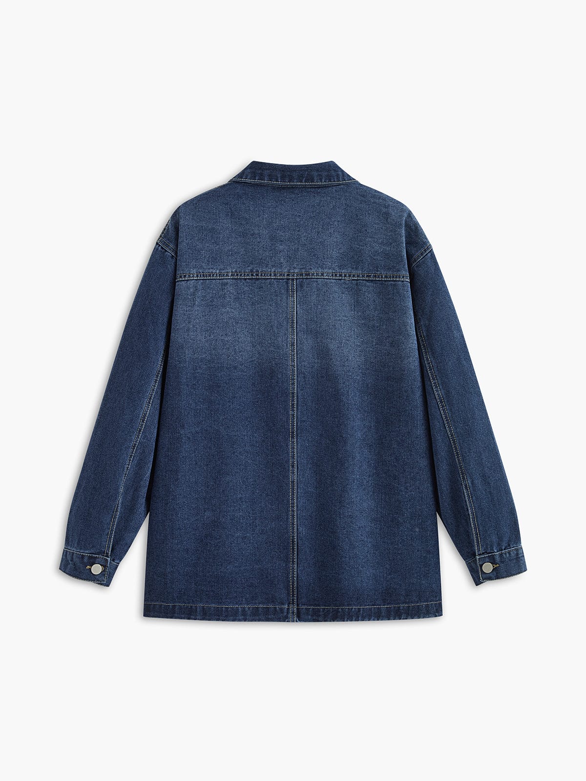 Große Denimjacke Oversized Lässig Damen
