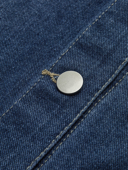Große Denimjacke Oversized Lässig Damen