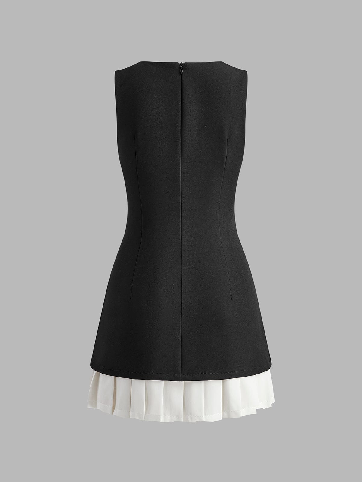 Kleid Damen Elegantes Ärmelloses Midikleid Plissee