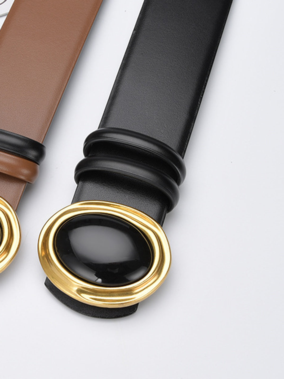 Eleganter Gürtel Goldene Schnalle Damen Herren