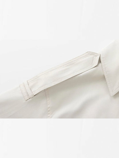 Kurzer Trenchcoat Damen Elegant Zeitlos Schwarz