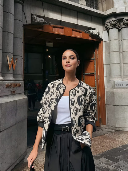 Animal-Print Jacke Frauen Trendy Mutig Mode