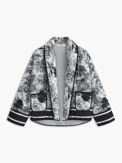 Sommerjacke Damen Leicht Print Elegante - BerlinGlamour