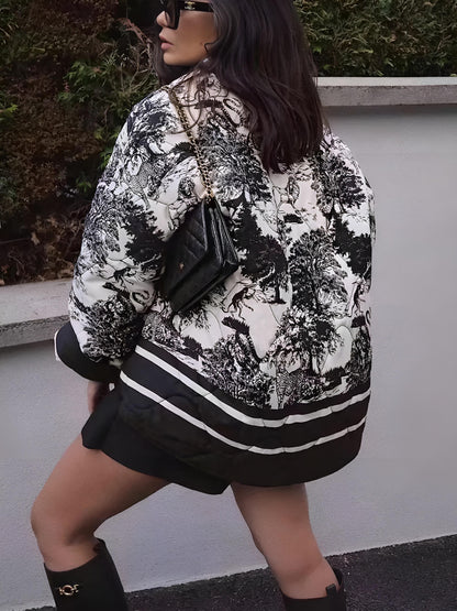 Sommerjacke Damen Leicht Print Elegante