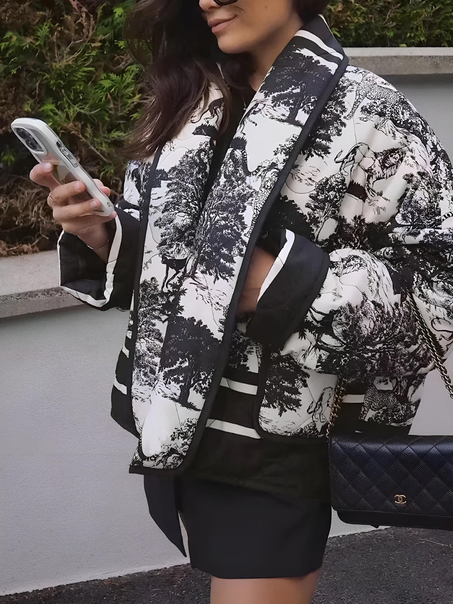 Sommerjacke Damen Leicht Print Elegante