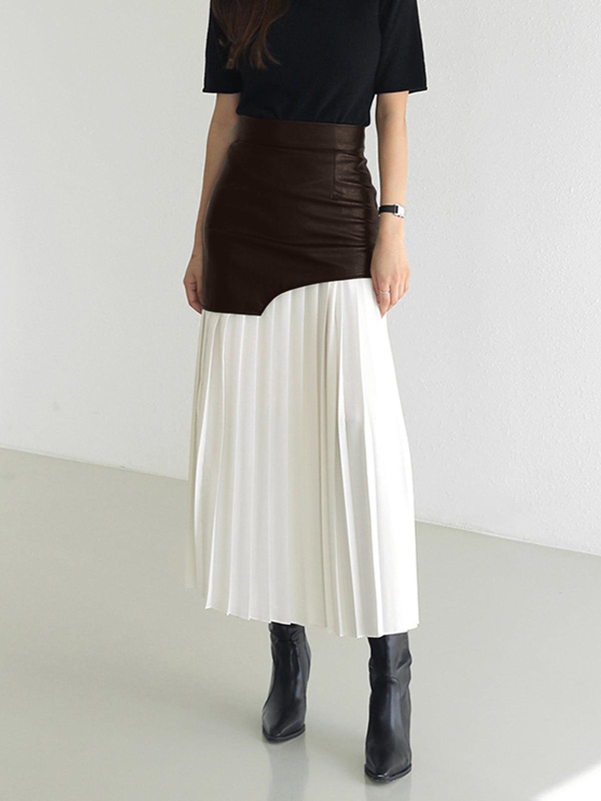 Damen Sommerrock Asymmetrisch Midi Kleid