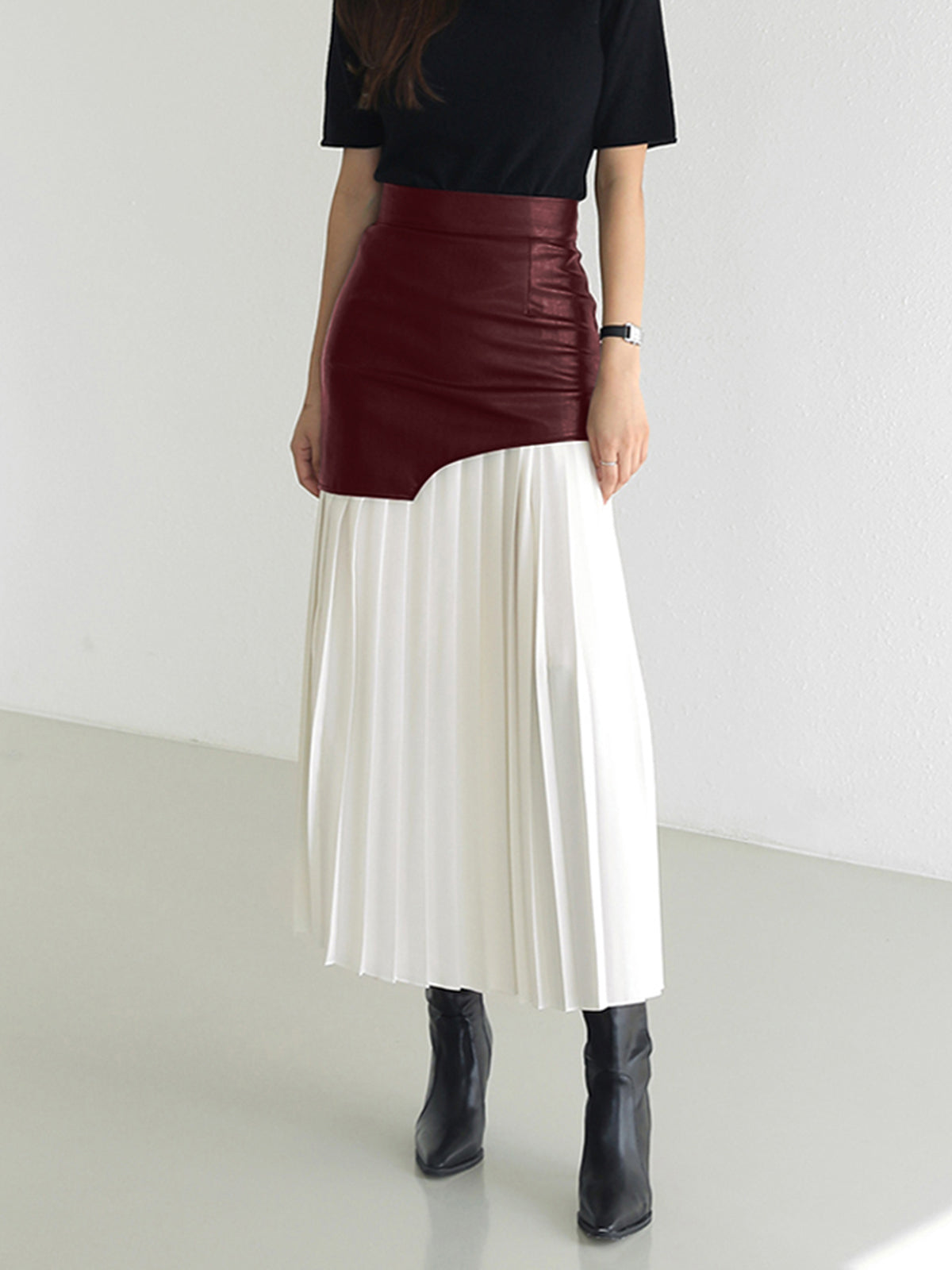 Damen Sommerrock Asymmetrisch Midi Kleid