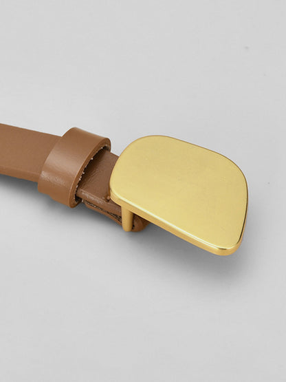 Gürtel Mit Goldknopf Damen Elegant