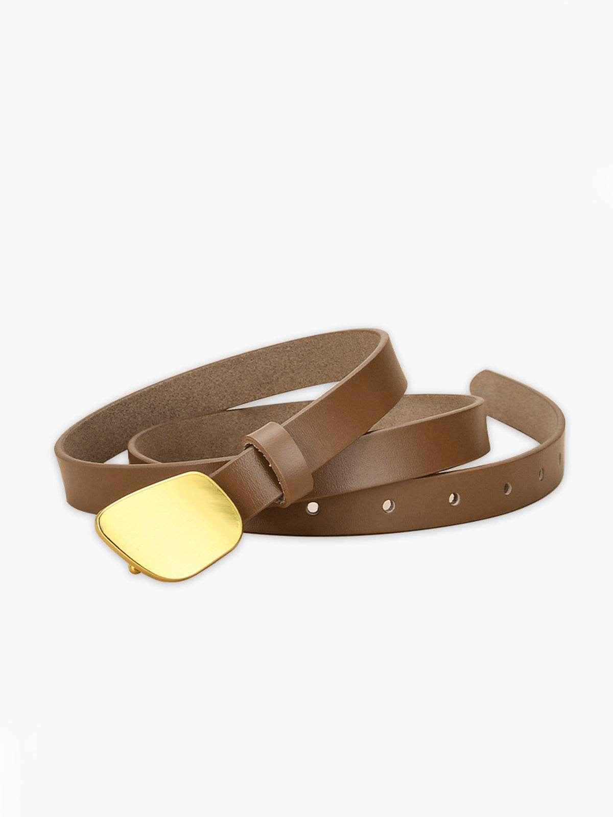 Gürtel Mit Goldknopf Damen Elegant