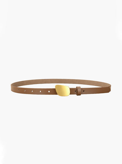 Gürtel Mit Goldknopf Damen Elegant - BerlinGlamour