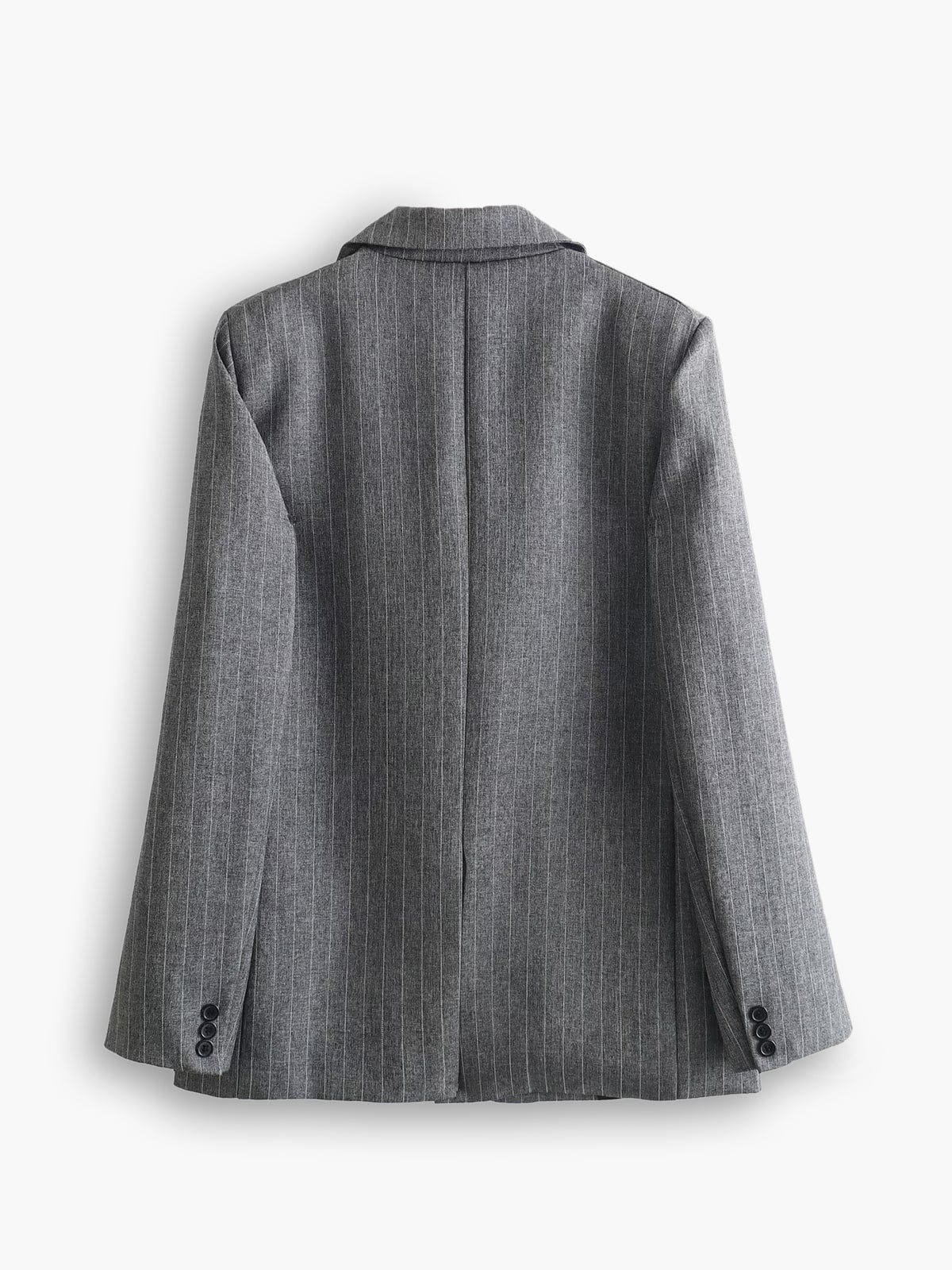 Damen Blazer Oversized Grau Streifen