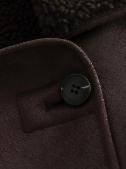 Olivia | Revers Kunstleder Warme Jacke Zendoo.de