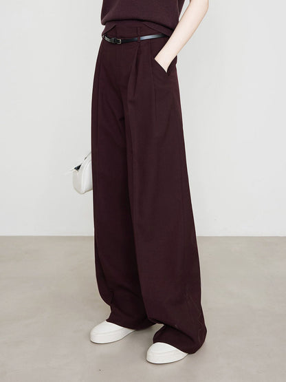 Elegante Bordeaux Chino Hose Damenschuhe Bequem