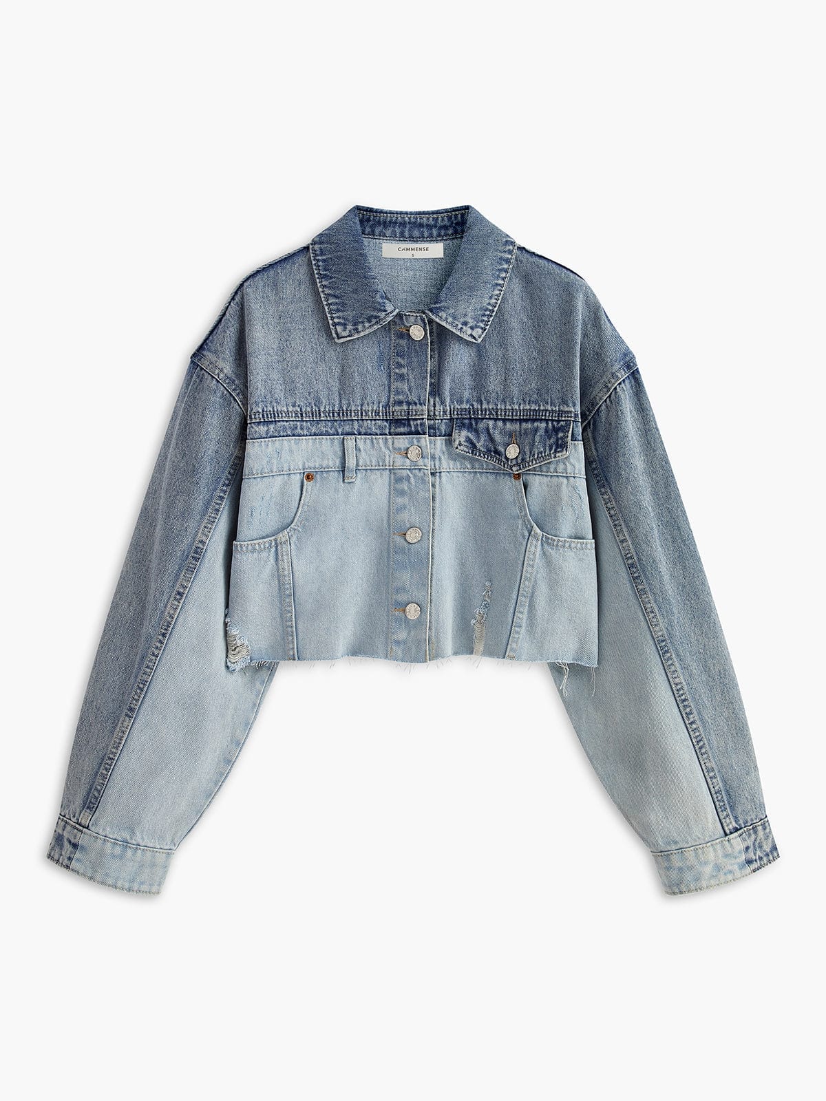 Cropped Jeansjacke Damen Lässig Stilisch - BerlinGlamour