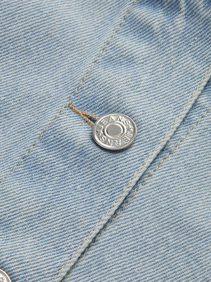 Cropped Jeansjacke Damen Lässig Stilisch