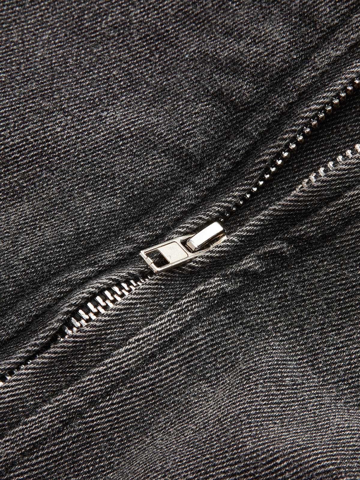 Schwarze Bikerjacke Damen Cropped Denim Rockstyle