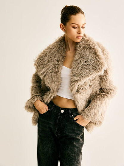 Kunstfelljacke Damen Luxus Warm Elegant - BerlinGlamour