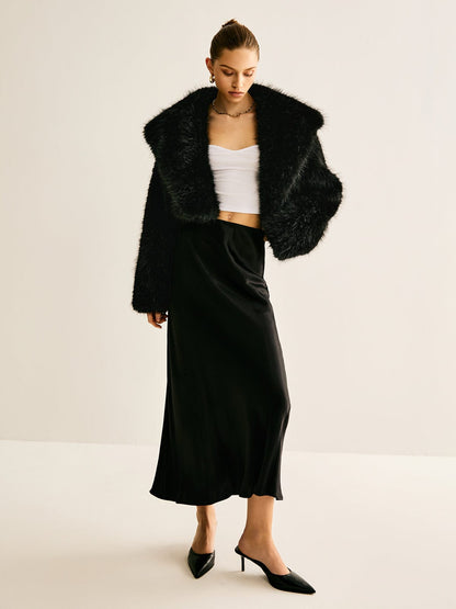 Kunstpelzmantel Warm Damen Winter