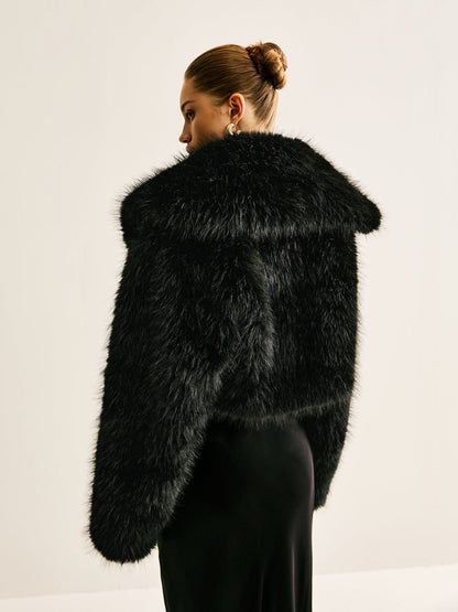 Kunstpelzmantel Warm Damen Winter