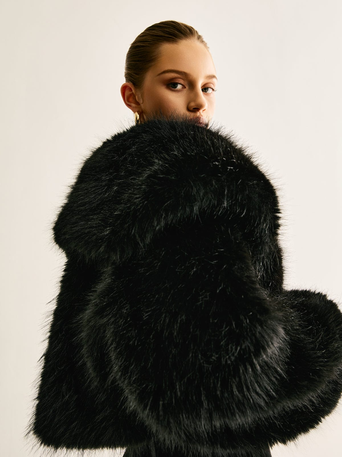 Kunstpelzmantel Warm Damen Winter