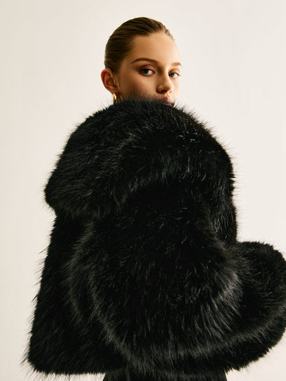 Kunstpelzmantel Warm Damen Winter