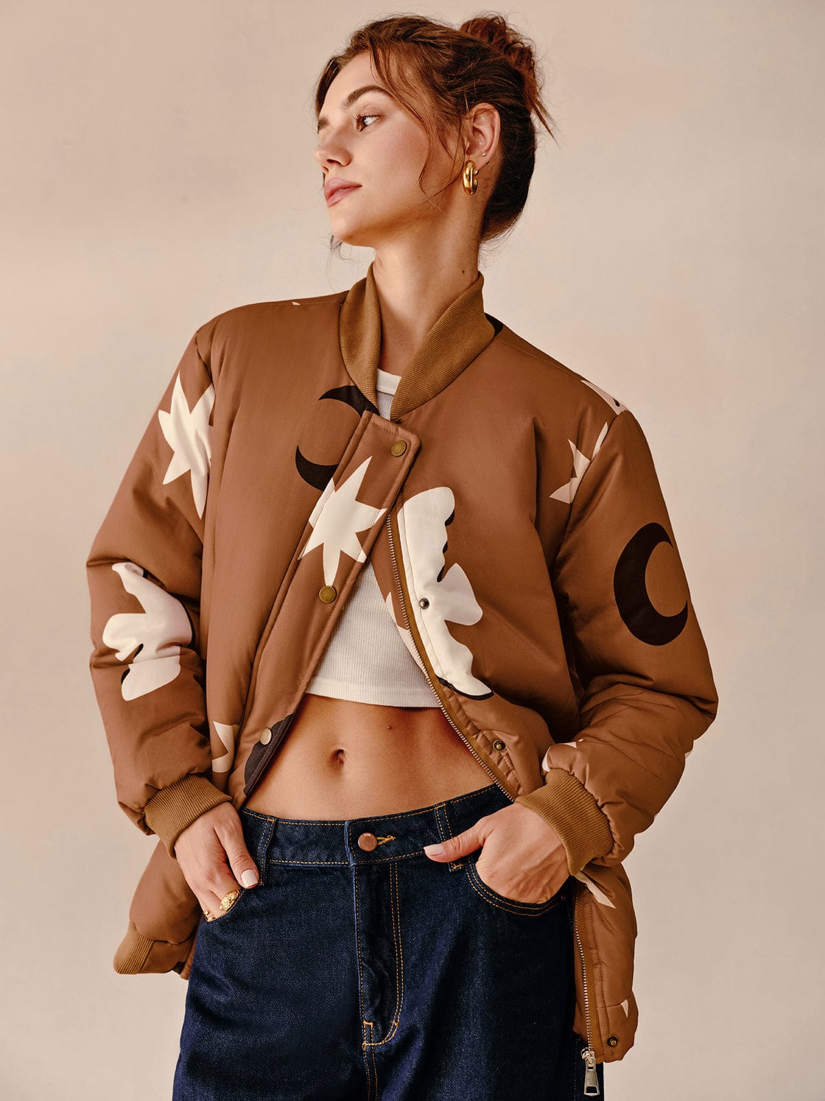 Oversized Bomberjacke Groß Modern Urban