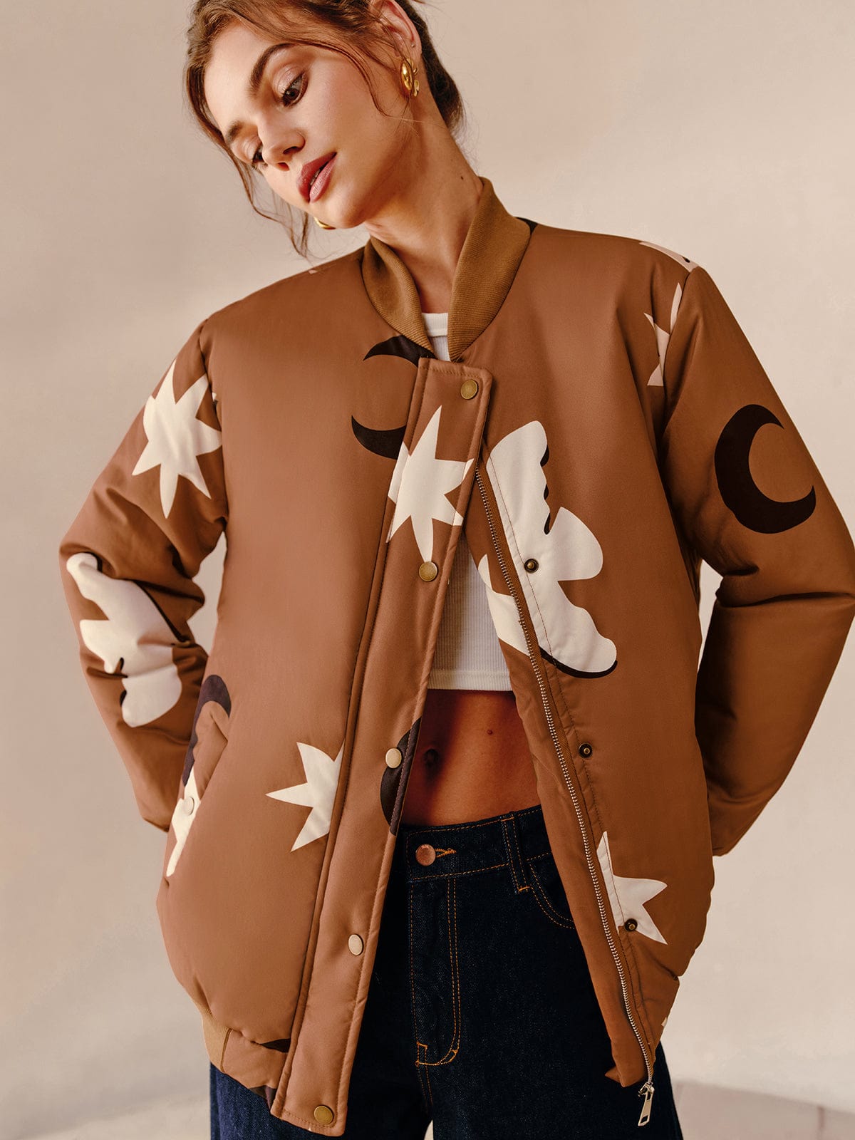 Oversized Bomberjacke Groß Modern Urban