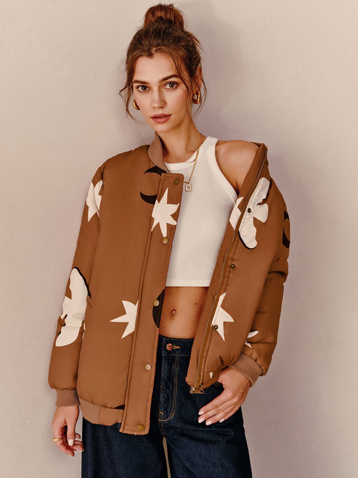 Oversized Bomberjacke Groß Modern Urban
