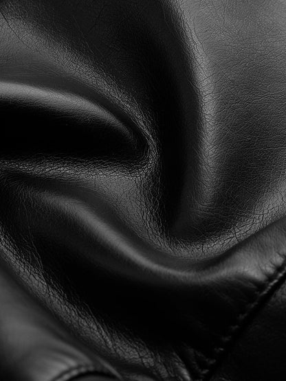 Schwarze Lederjacke mit Nieten Damenjacke