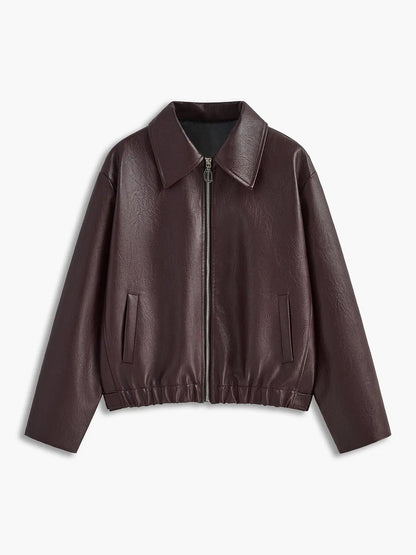 Lederjacke Klassisch Schwarz Damen - BerlinGlamour