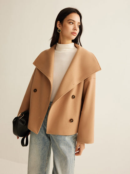 Cropped Mantel Zeitlos Modern Camel