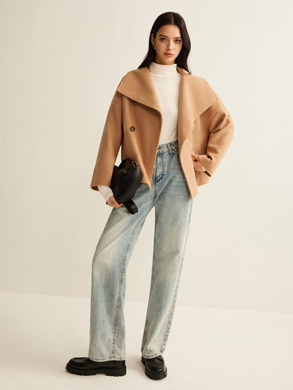 Cropped Mantel Zeitlos Modern Camel