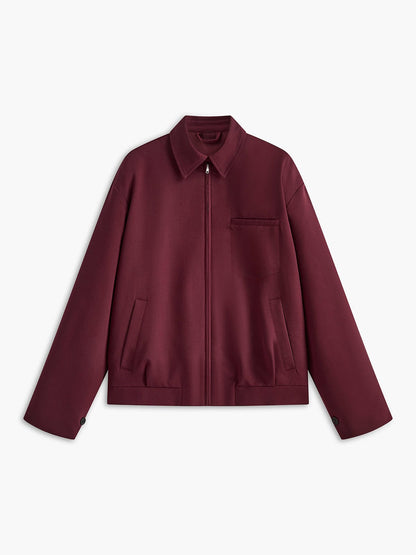 Rote Damenjacke Elegante Minimalistisch Burgunder - BerlinGlamour