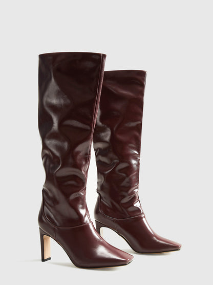 Stiefeletten Damen Blockabsatz Schuhe Höhe