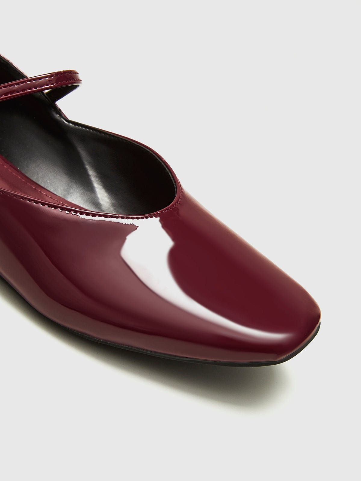 Lackleder Ballerinas Bordeaux Elegantes Damen Schuhe