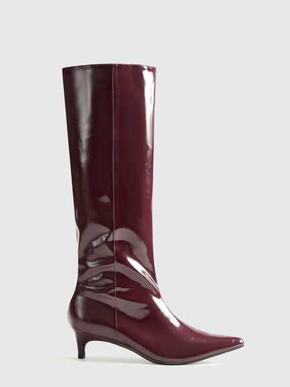 Kniehohe Stiefel Bequem Damen Stiletto