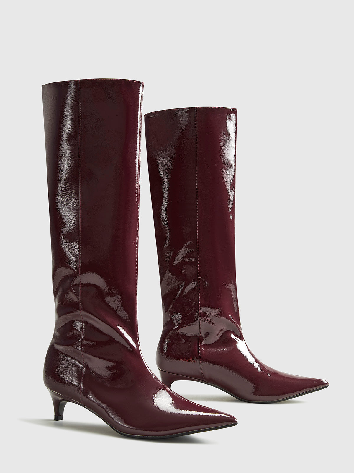 Kniehohe Stiefel Bequem Damen Stiletto