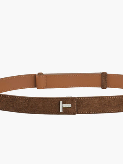 Schmaler Leder Gürtel Elegantes Accessoire