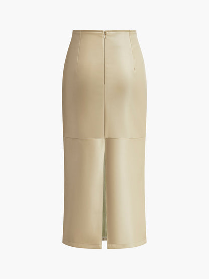 Sommerrock Damen Midi Mit Hoher Taille