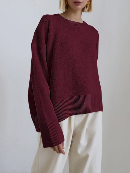 Damen Oversized Pullover Winterweich Groß