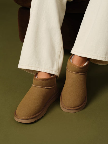 Warme Schneestiefel aus Schafwolle - BerlinGlamour