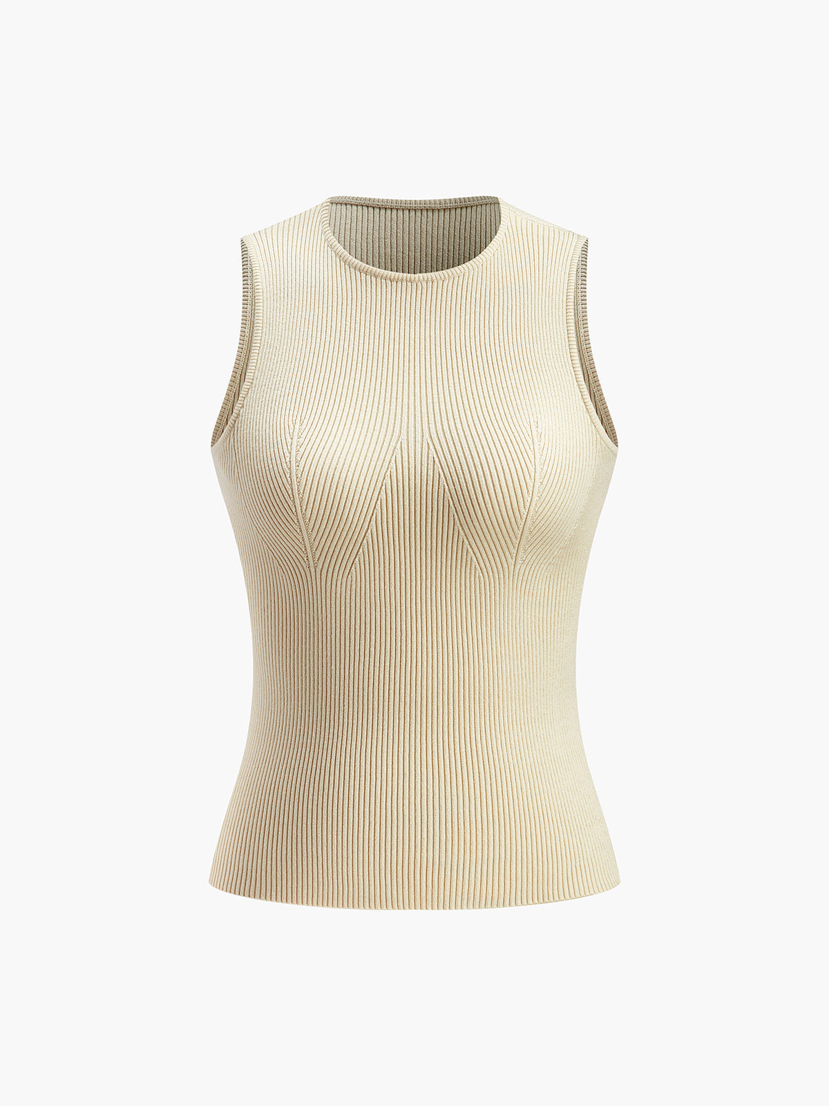Ärmelloses Tanktop Damen Bodycon Rib