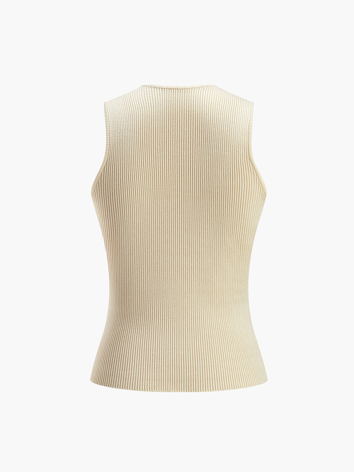 Ärmelloses Tanktop Damen Bodycon Rib