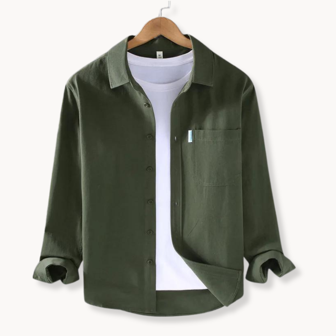 Herren Hemd Baumwolle Klassisch Freizeit Style