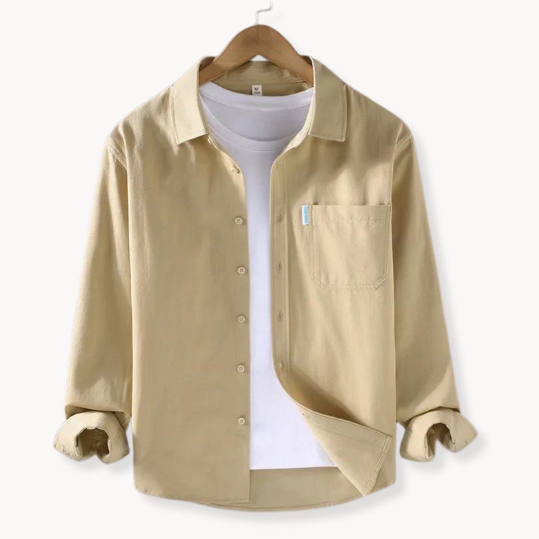 Herren Hemd Baumwolle Klassisch Freizeit Style